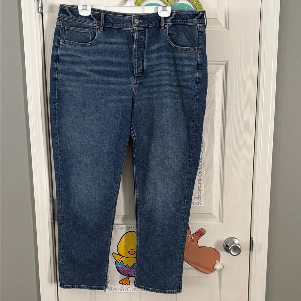 American Eagle Outfitters Dark Blue Cropped/Ankle Jeans